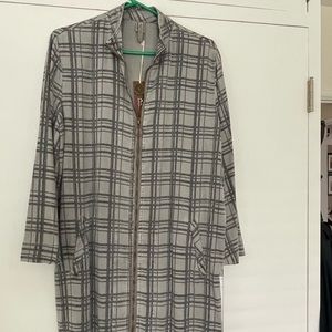 XCVI NEW mid length Gray Jacket lightweight hits mid thigh